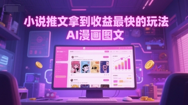 小说推文拿到收益最快的玩法，AI漫画图文 - 卡易购-数字权益卡券营销自助平台-卡易购-数字权益卡券营销自助平台