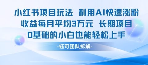 适合小白操作的小红书新项目，利用AI快速涨粉，收益每月平均1W+ - 卡易购-数字权益卡券营销自助平台-卡易购-数字权益卡券营销自助平台