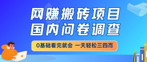 网创搬砖项目，国内问卷调查，小白轻松上手，一天三四张的也不难，干就完了【揭秘】 - 卡易购-数字权益卡券营销自助平台-卡易购-数字权益卡券营销自助平台