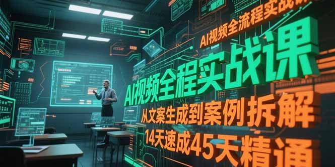 AI视频全流程实战课，从文案生成到案例拆解，14天速成45天精通 - 卡易购-数字权益卡券营销自助平台-卡易购-数字权益卡券营销自助平台