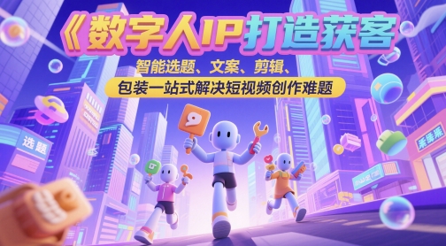 数字人IP打造获客变现实操课，智能选题、文案、剪辑、包装一站式解决短视频创作难题 - 卡易购-数字权益卡券营销自助平台-卡易购-数字权益卡券营销自助平台