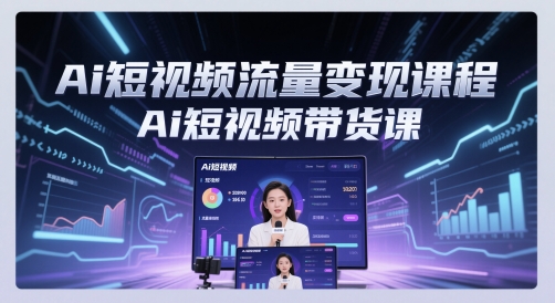Ai短视频流量变现课程，Ai短视频带货课 - 卡易购-数字权益卡券营销自助平台-卡易购-数字权益卡券营销自助平台