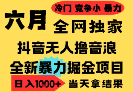 25年6月高爆抖音无人直播最新撸音浪掘金项目，小白可做，无脑日入1k+，门槛低可批量矩阵【揭秘】 - 卡易购-数字权益卡券营销自助平台-卡易购-数字权益卡券营销自助平台