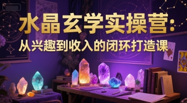 水晶玄学实操营：从兴趣到收入的闭环打造课 - 卡易购-数字权益卡券营销自助平台-卡易购-数字权益卡券营销自助平台