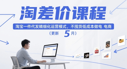 淘差价课程，淘宝一件代发精细化运营模式，不囤货低成本做电商(更新5月) - 卡易购-数字权益卡券营销自助平台-卡易购-数字权益卡券营销自助平台
