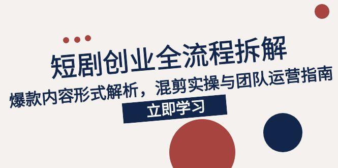 2025短剧创业全流程拆解，爆款内容形式解析，混剪实操与团队运营指南 - 卡易购-数字权益卡券营销自助平台-卡易购-数字权益卡券营销自助平台
