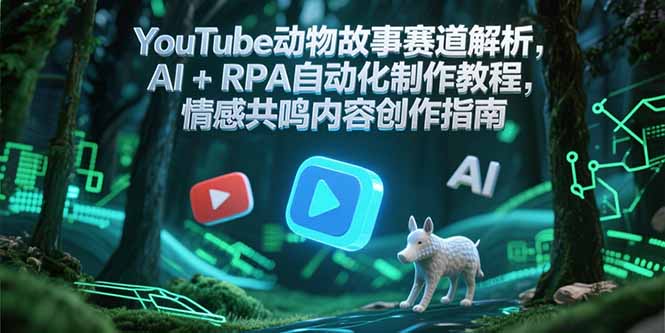 YouTube动物故事赛道解析，AI+RPA自动化制作教程，情感共鸣内容创作指南 - 卡易购-数字权益卡券营销自助平台-卡易购-数字权益卡券营销自助平台