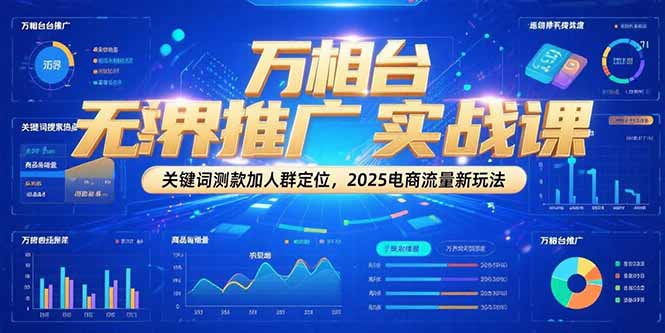万相台无界推广实战课，关键词测款加人群定位，2025电商流量新玩法 - 卡易购-数字权益卡券营销自助平台-卡易购-数字权益卡券营销自助平台