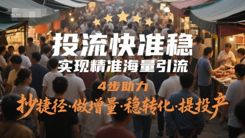 投流快准稳，实现精准海量引流，4步助力，抄捷径·做增量·稳转化·提投产 - 卡易购-数字权益卡券营销自助平台-卡易购-数字权益卡券营销自助平台