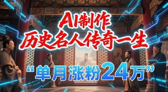暴力起号！用AI制作历史名人传奇一生，单月涨粉24W，涨粉+变现赛道黑马来了 - 卡易购-数字权益卡券营销自助平台-卡易购-数字权益卡券营销自助平台