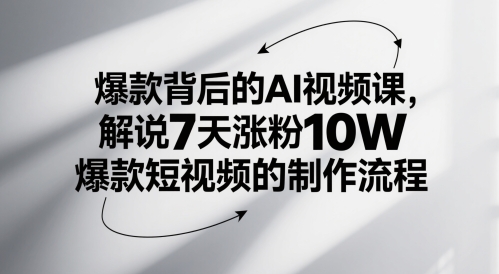 爆款背后的AI视频课，解说7天涨粉10W爆款短视频的制作流程 - 卡易购-数字权益卡券营销自助平台-卡易购-数字权益卡券营销自助平台