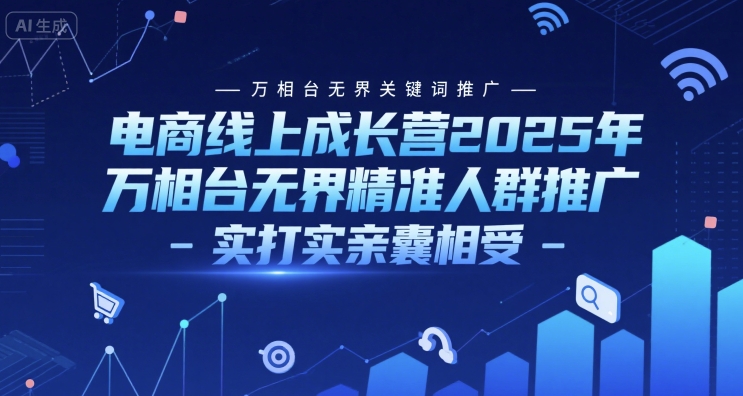 电商线上成长营2025年，万相台无界关键词推广-万相台无界精准人群推广-实打实亲囊相受 - 卡易购-数字权益卡券营销自助平台-卡易购-数字权益卡券营销自助平台