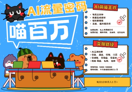 AI+宠物+旅行2025最火流量密码，轻松用AI宠物做文旅账号，小白三分钟学会，N种变现渠道，月入五位数 - 卡易购-数字权益卡券营销自助平台-卡易购-数字权益卡券营销自助平台