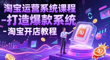 淘宝运营系统课程-打造爆款系统-淘宝开店教程 - 卡易购-数字权益卡券营销自助平台-卡易购-数字权益卡券营销自助平台