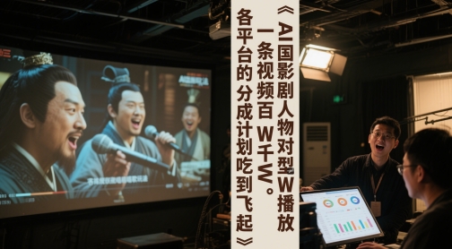 AI三国影视剧人物对口型唱歌玩法，一条视频百W千W播放，各平台的分成计划吃到飞起 - 卡易购-数字权益卡券营销自助平台-卡易购-数字权益卡券营销自助平台
