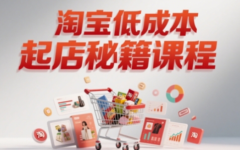 淘宝低成本起店系统课，助你快速起店，实现弯道超车 - 卡易购-数字权益卡券营销自助平台-卡易购-数字权益卡券营销自助平台
