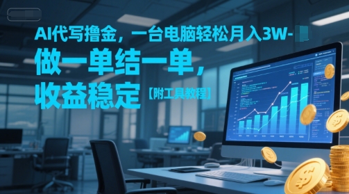 AI代写撸金，一台电脑轻松月入1-3W，做一单结一单，收益稳定【附工具教程】 - 卡易购-数字权益卡券营销自助平台-卡易购-数字权益卡券营销自助平台