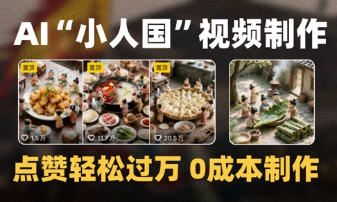爆款1000W+播放微缩景观迷你小人国AI视频0成本制作全流程教学 - 卡易购-数字权益卡券营销自助平台-卡易购-数字权益卡券营销自助平台