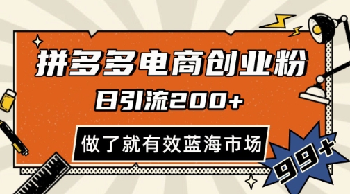 拼多多引流电商创业粉，日引200+，可矩阵放大，做了就有效【揭秘】 - 卡易购-数字权益卡券营销自助平台-卡易购-数字权益卡券营销自助平台
